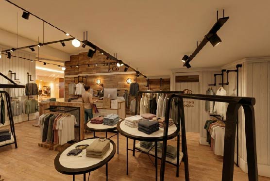 Render de la experiencia de compra en Superdry Unicenter